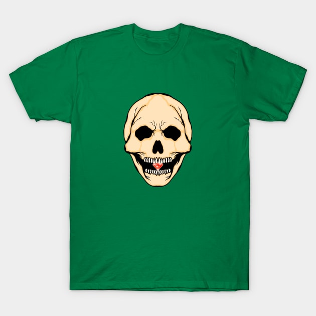 Skull Eating Red Diamond T-Shirt by TeamKawaiiAi